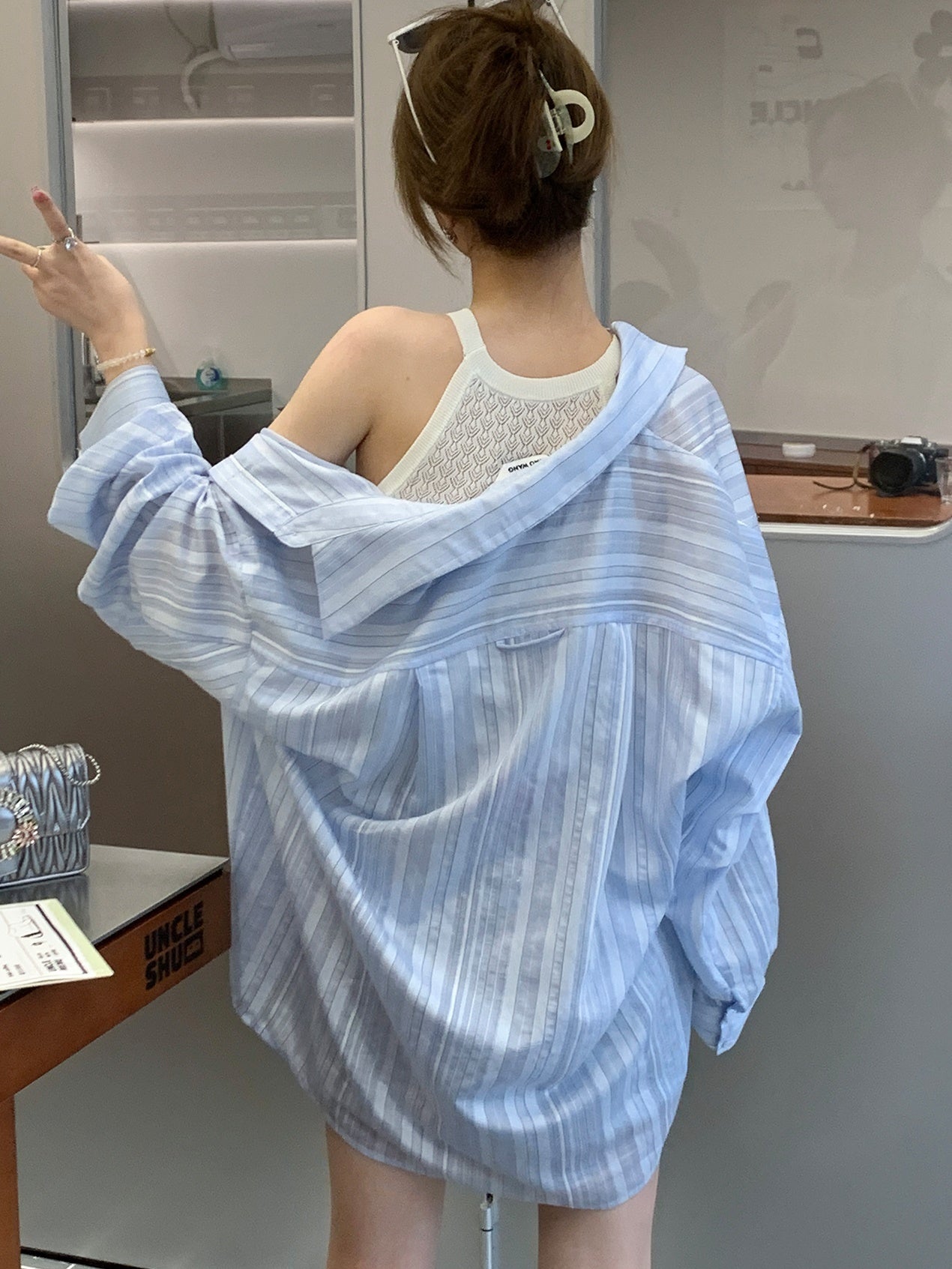 Chemise de protection solaire lâche à manches longues