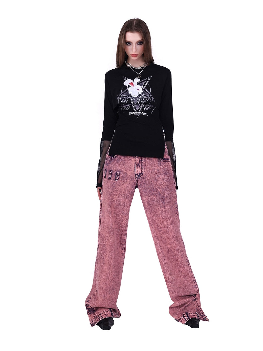 LOOSE STREET SLIT JEANS