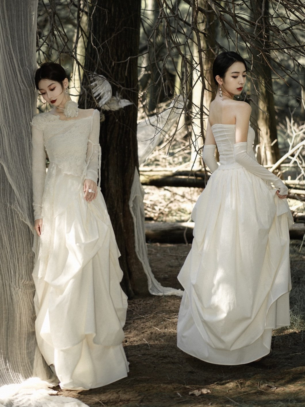 Niche Pleated Long Skirt