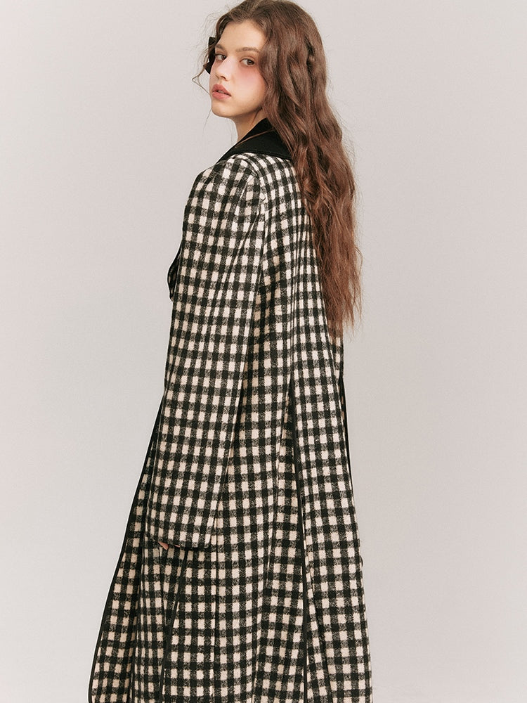 Plaid Loose Wool Coat