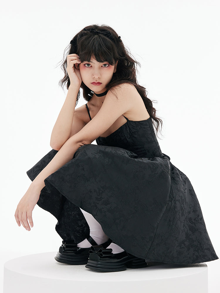 Jacquard bestickte Schleuderkleid