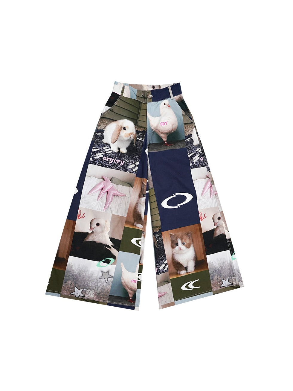 Animal Print Casual Pants