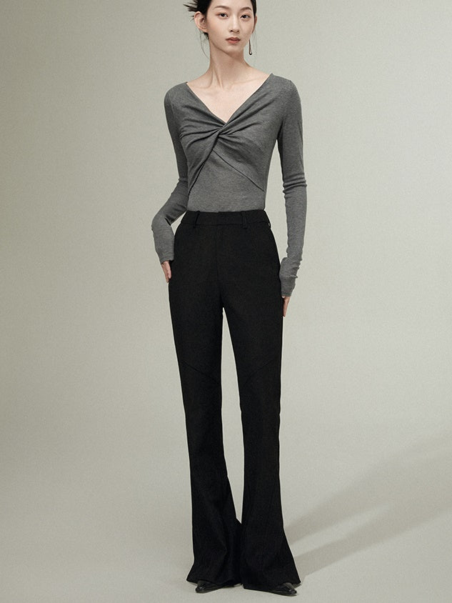 Split -Linie leicht ausgestellte Hose