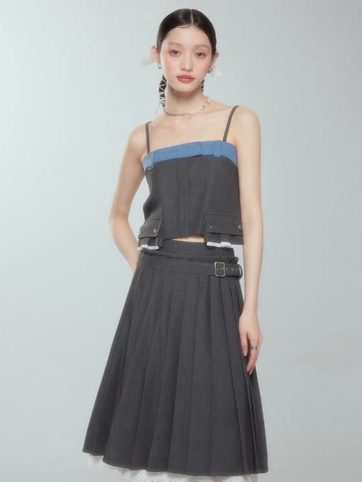 밑단 레이스 짧은 캠리솔