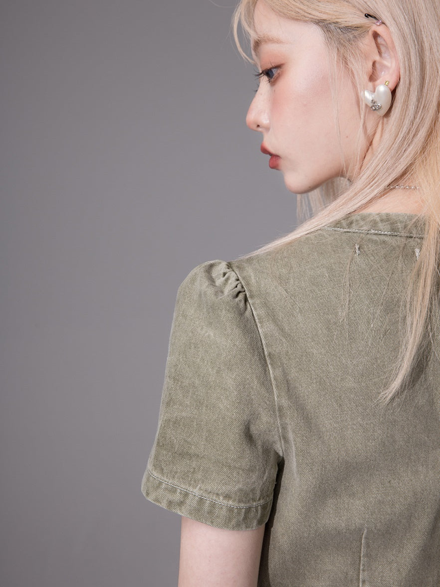 Dreidimensionales Taschen-Jeans-Einteiler