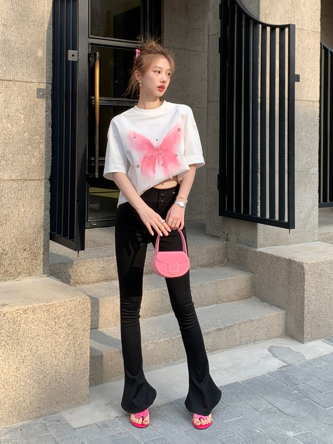 Butterfly Print Loose T-Shirt