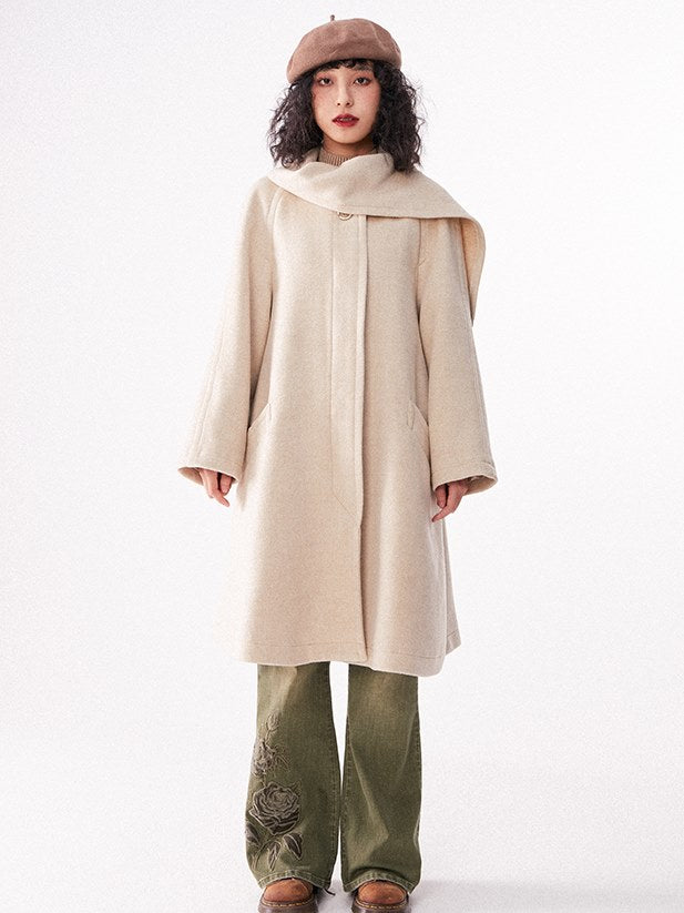 Mid-Length Woolen Coat