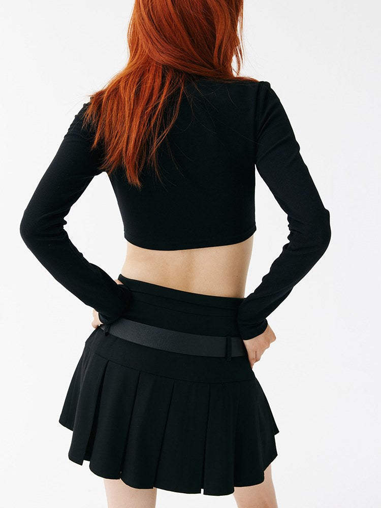 중국 스타일 로우 웨이스트 스커트 및 짧은 재킷