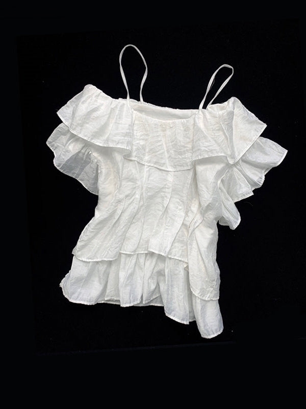 짧은 슬리드 탑 + 스커트