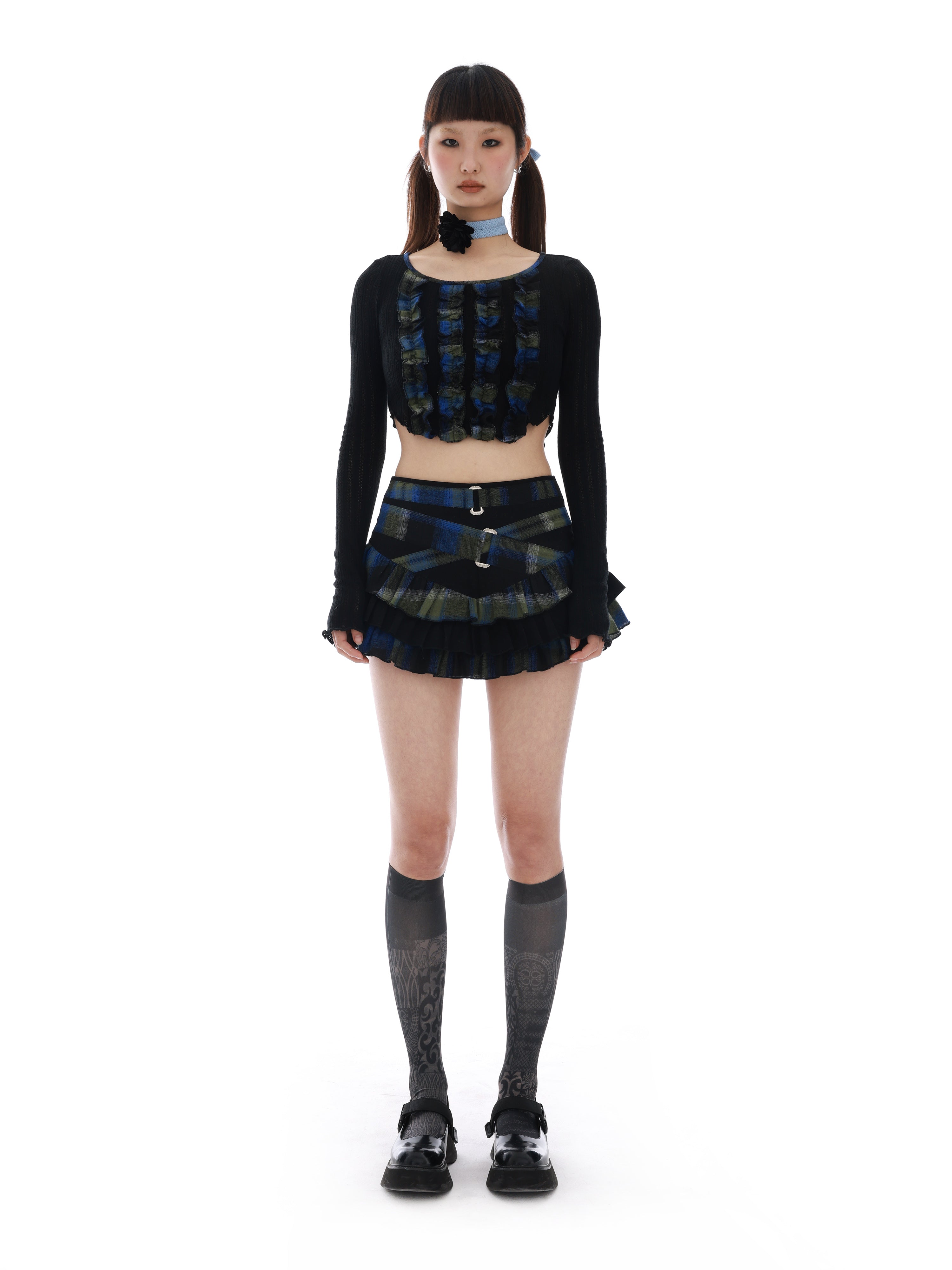 Print Elastic Mid-Tube Stockings 60D