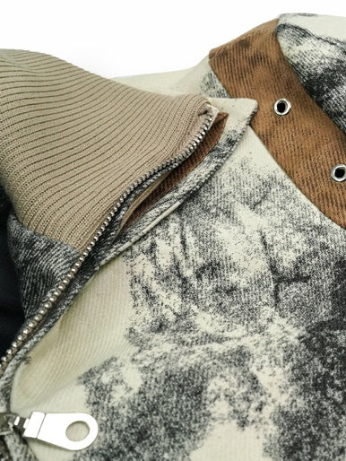 DOUBLE-COLLAR INK PAINTING JACKET