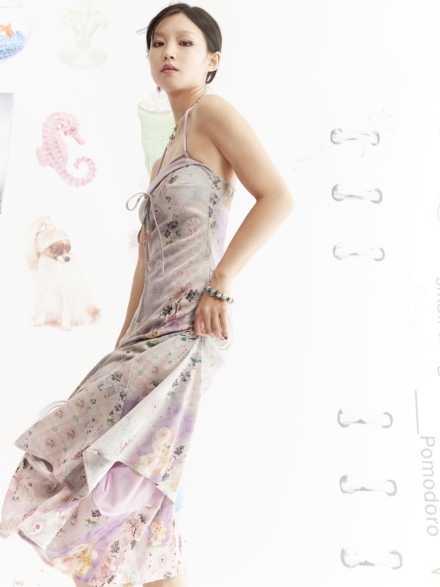 고삐 스트랩 두 가지 방법 드레스를 인쇄하십시오