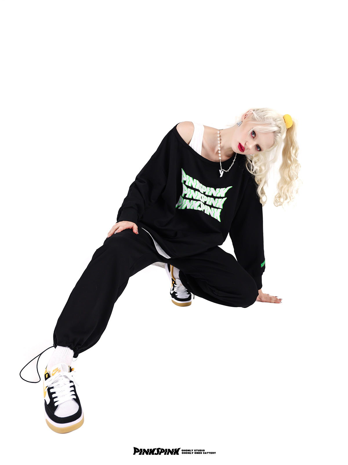 Sweat Casual Sporty Pullover Pants Set-UP