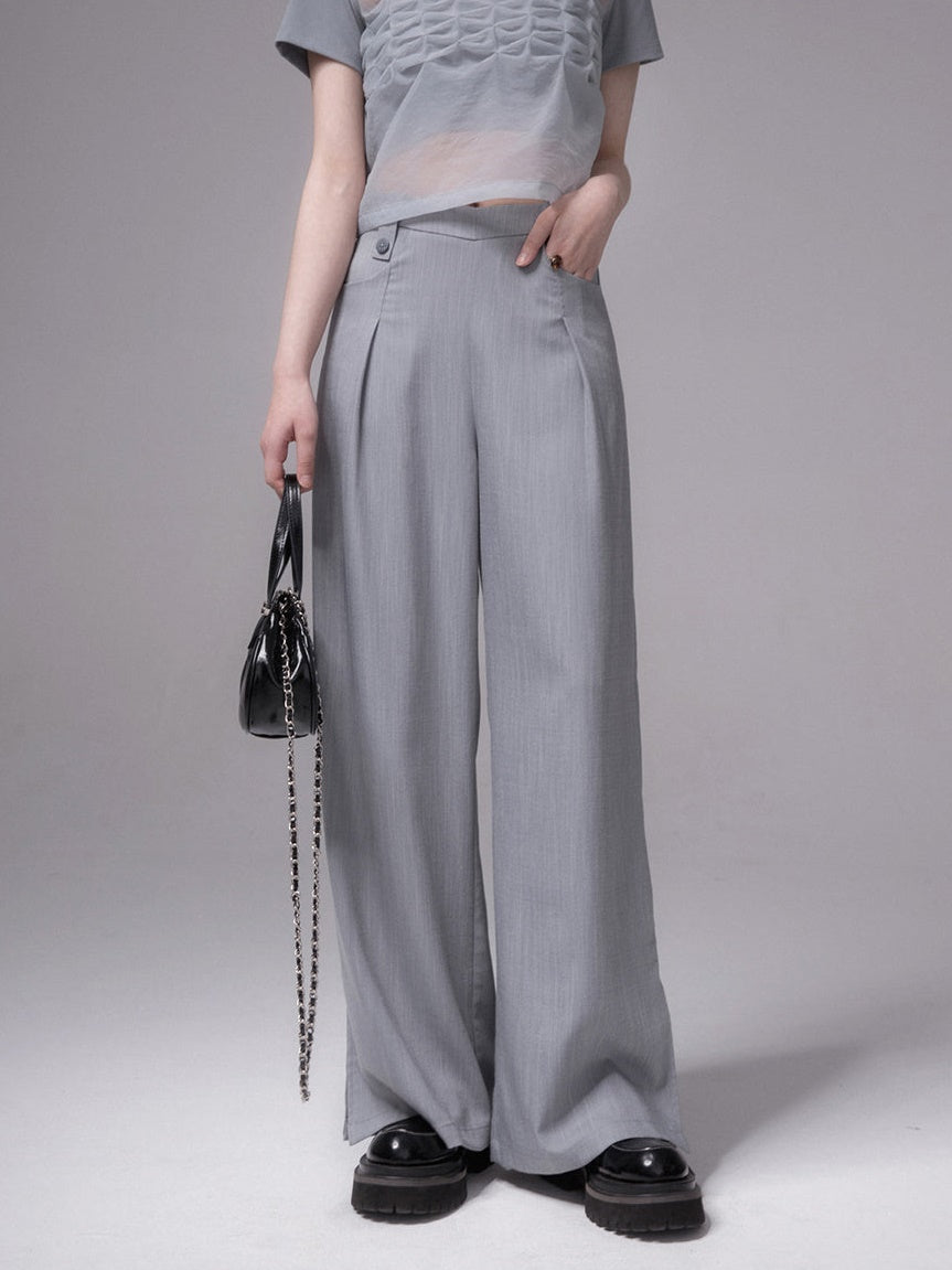 통풍이 잘되는 넓은 다리 바지