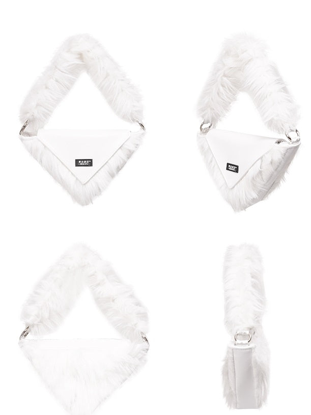 Pelz eine Schulter -Diagonal -Tasche