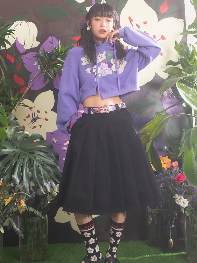 벚꽃 프린트 벨트