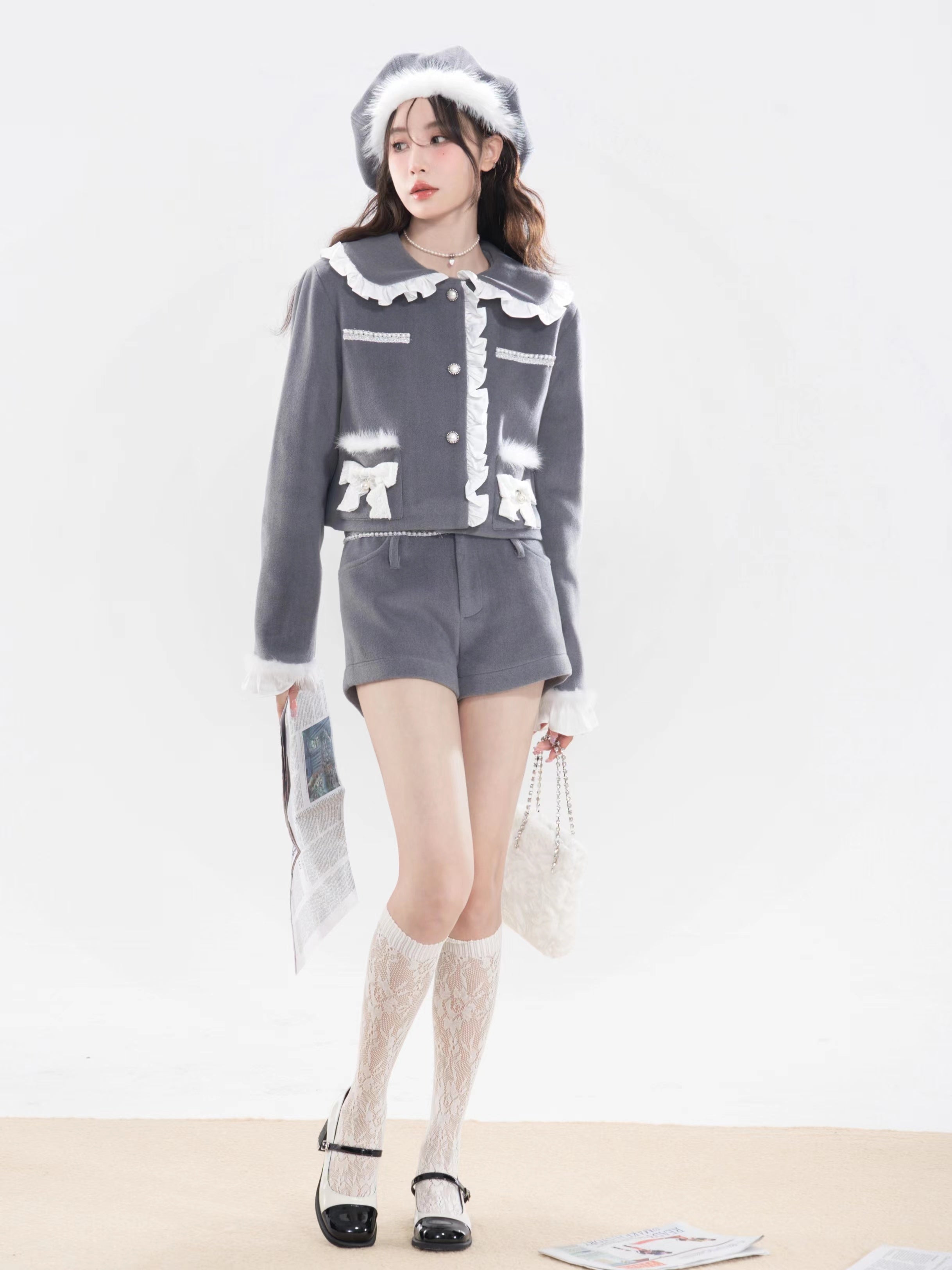 Quilted Jacket & Shorts Pants