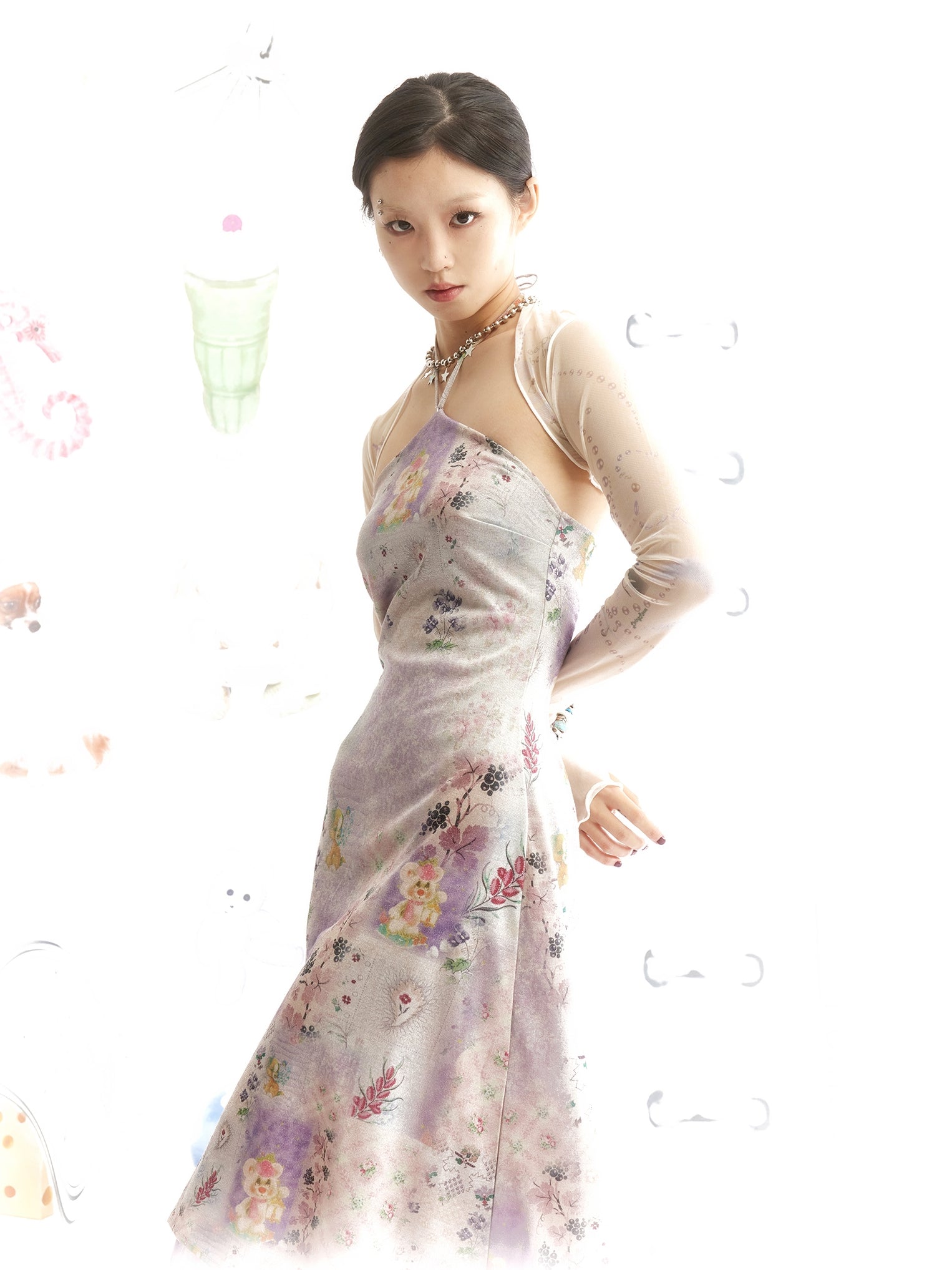 고삐 스트랩 두 가지 방법 드레스를 인쇄하십시오