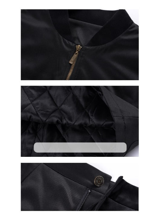 Jacket et jupe courte de baseball matelassé