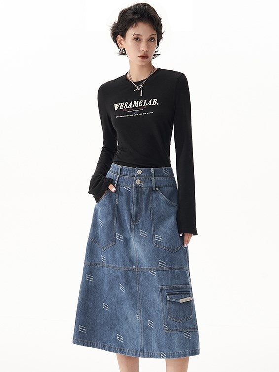 Briefe drucken Langarm T-Shirt