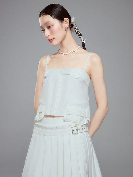 밑단 레이스 짧은 캠리솔