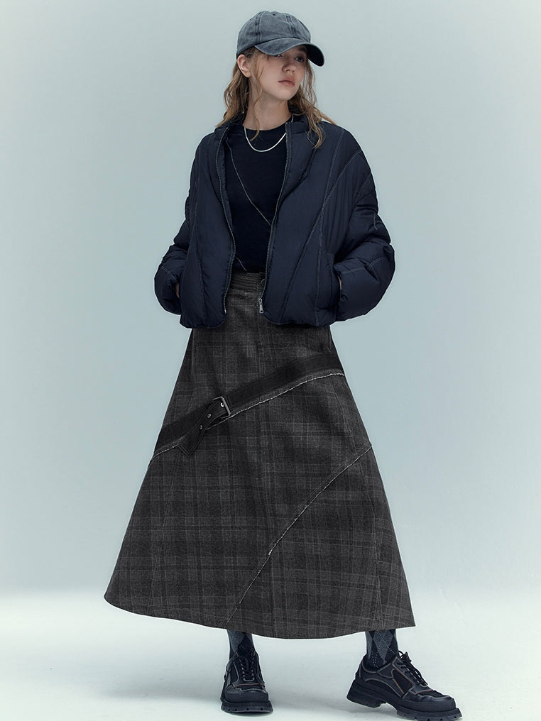 Lightweight Staggered Quilted Down Jacket