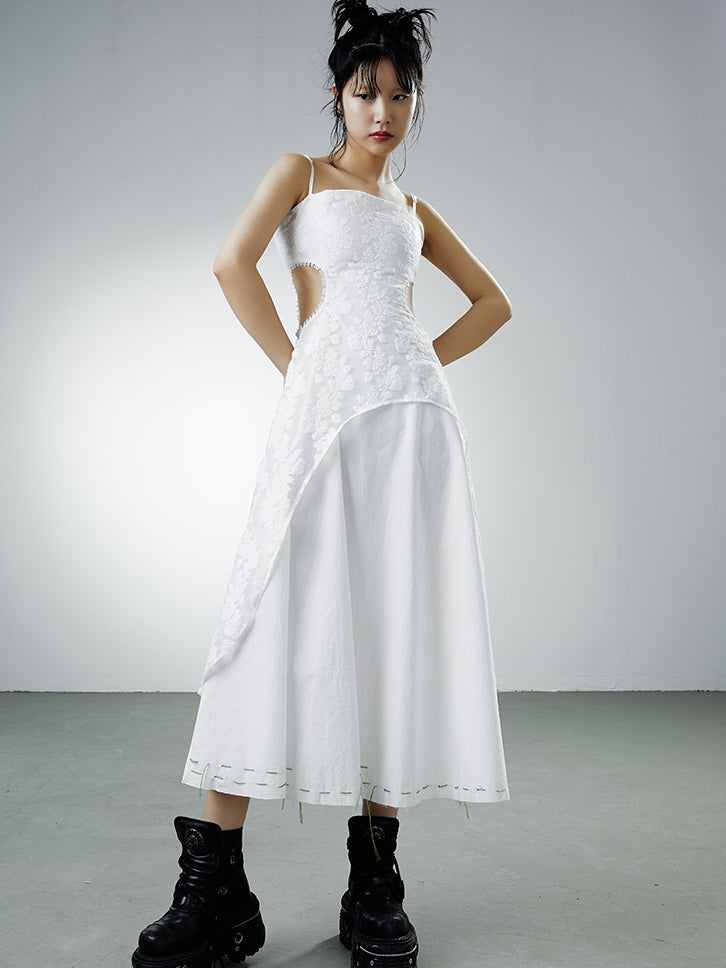 Robe à suspension irrégulière à double couche