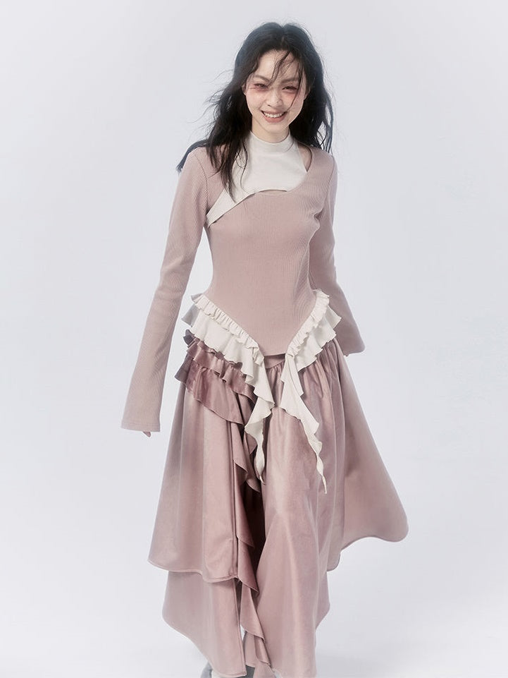 해체 된 프릴 탑