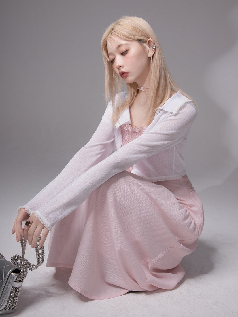 Sunscreen Fringe Edge Knit Cardigan