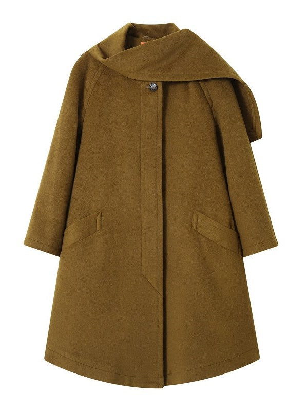 Mid-Length Woolen Coat
