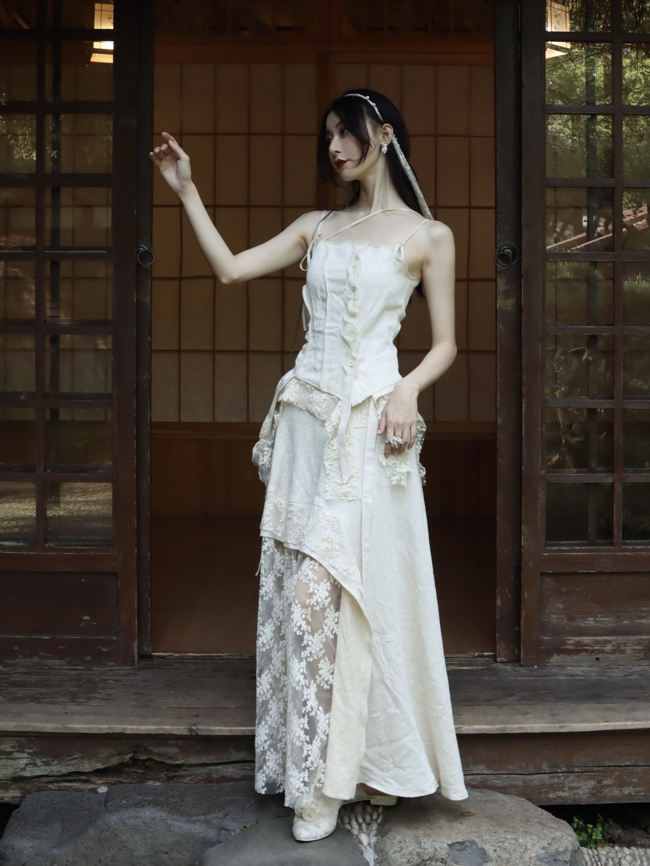 Spitzennähte Hosenträger oben