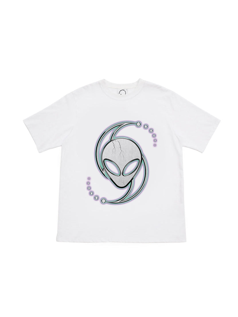 인쇄 된 짧은 슬리브 티셔츠