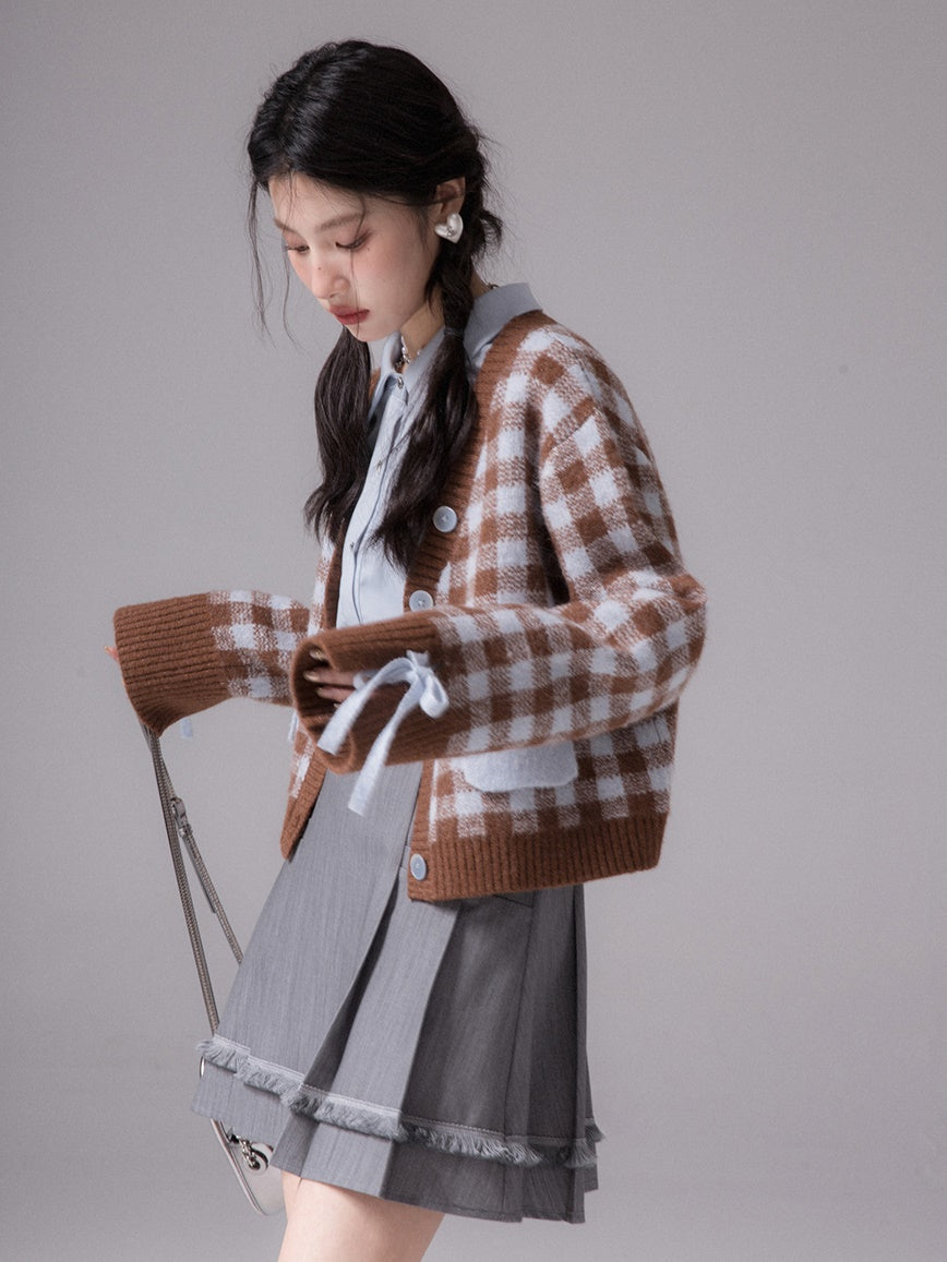 주름 잡은 프린지 스커트