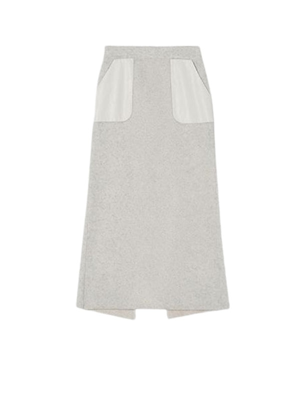 Jupe en cuir en tricot