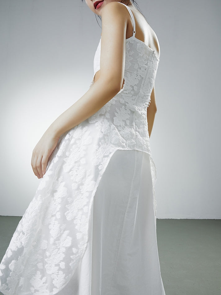 Robe à suspension irrégulière à double couche