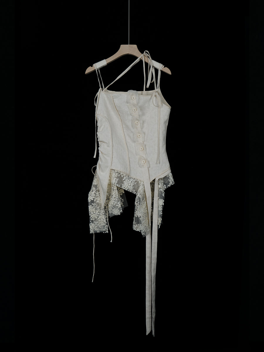 Spitzennähte Hosenträger oben