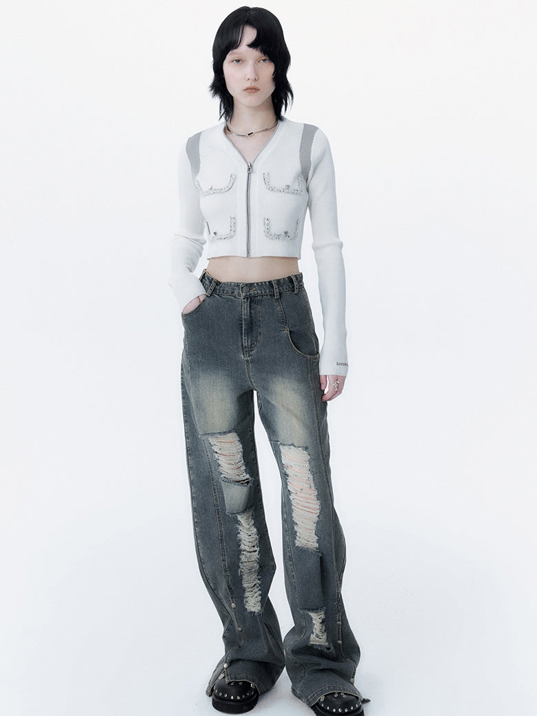 Hohe Taille lose Strömer