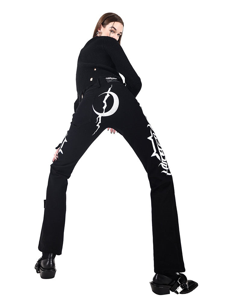 Embroidery Slim Jeans