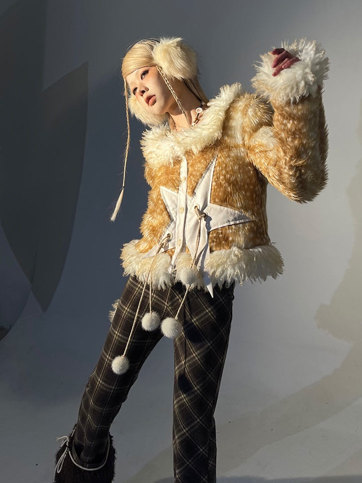Detachable Two-Wear Furry Long Coat