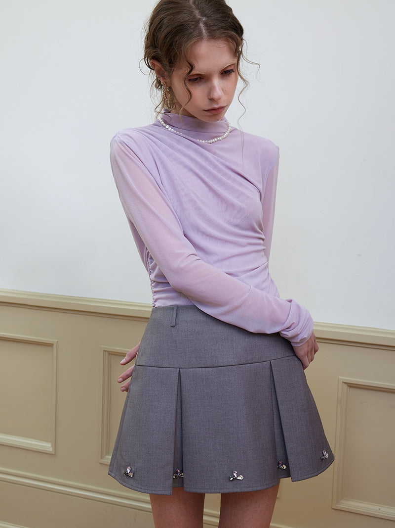 Short Wide PLEATED SKIRT