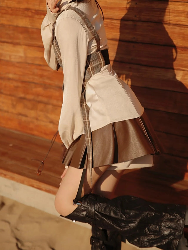 British Style Anzug Jacke & Shirt & Culottes