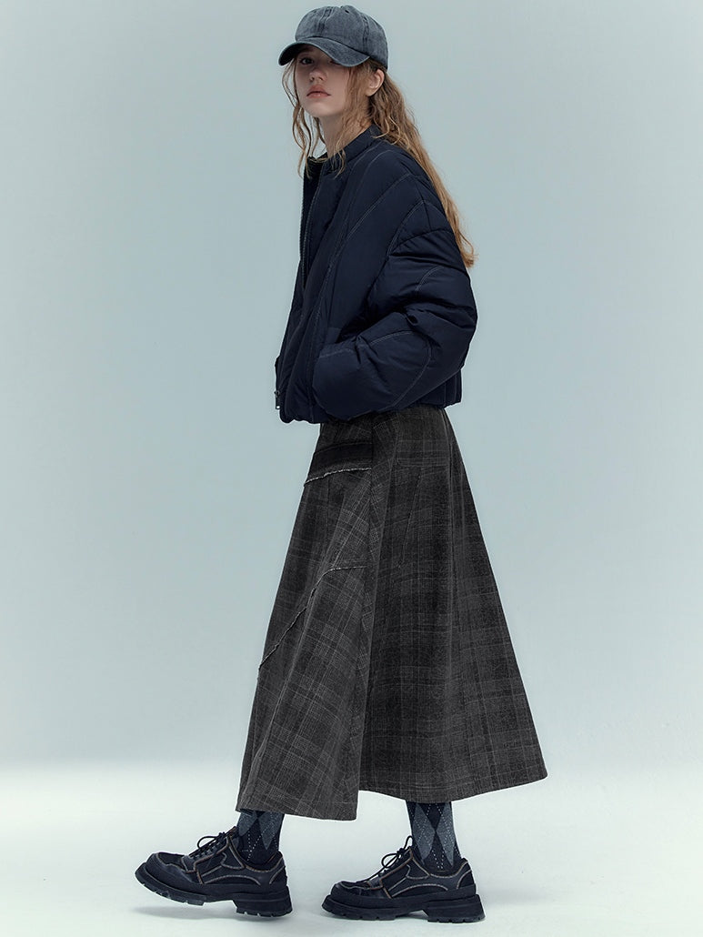 Lightweight Staggered Quilted Down Jacket