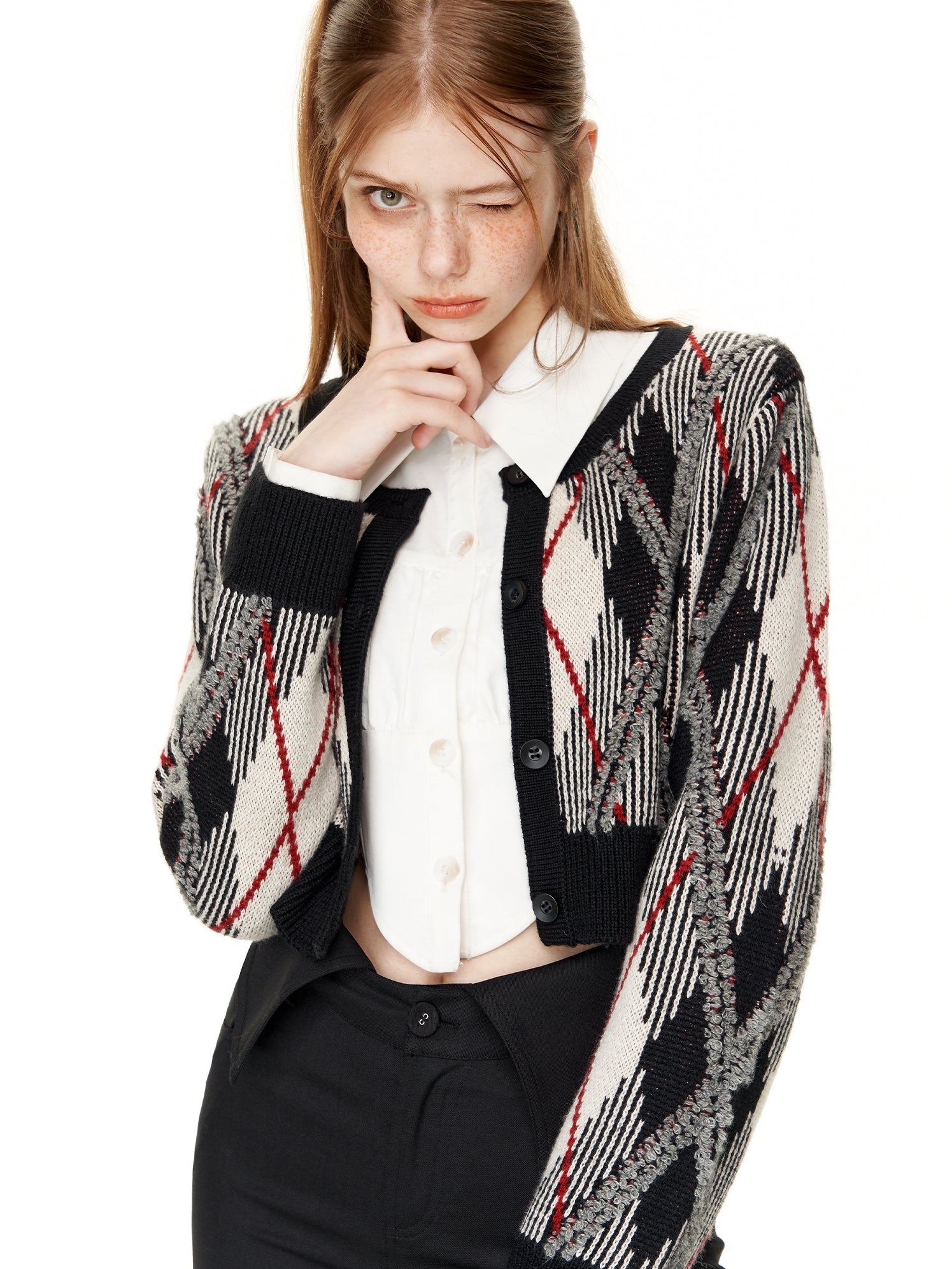 Retro Short Knitted Cardigan & Vest