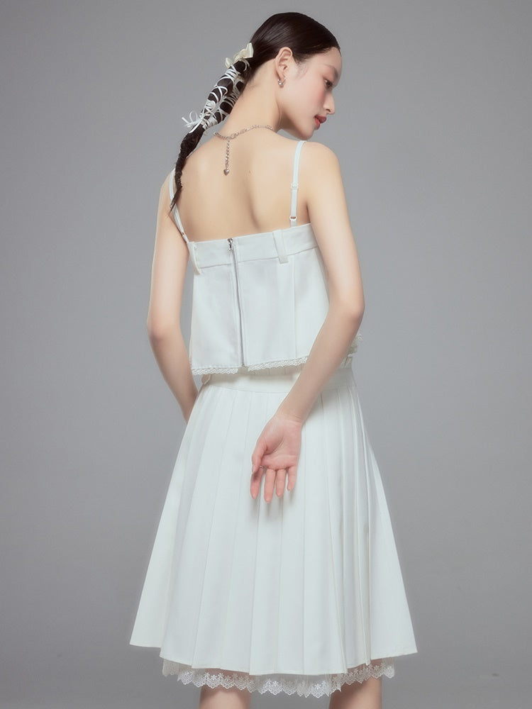 밑단 레이스 짧은 캠리솔