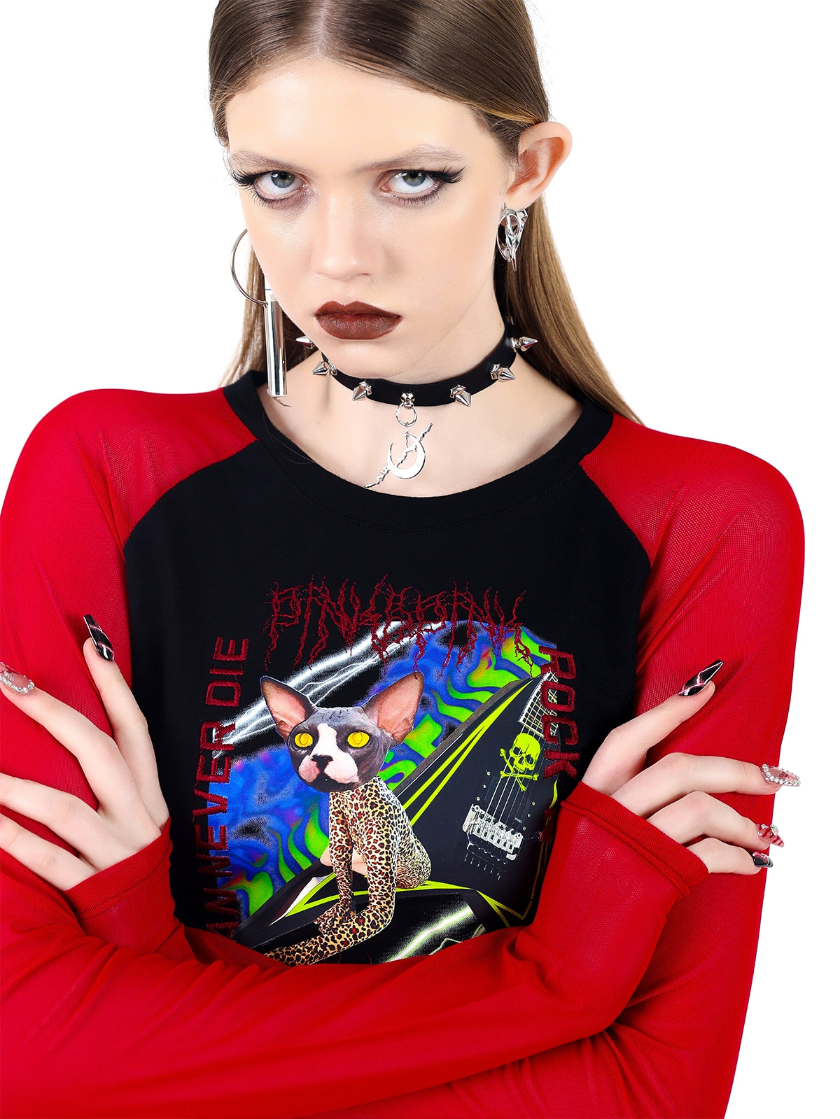 T-Shirt mit Maschenhülsenboden