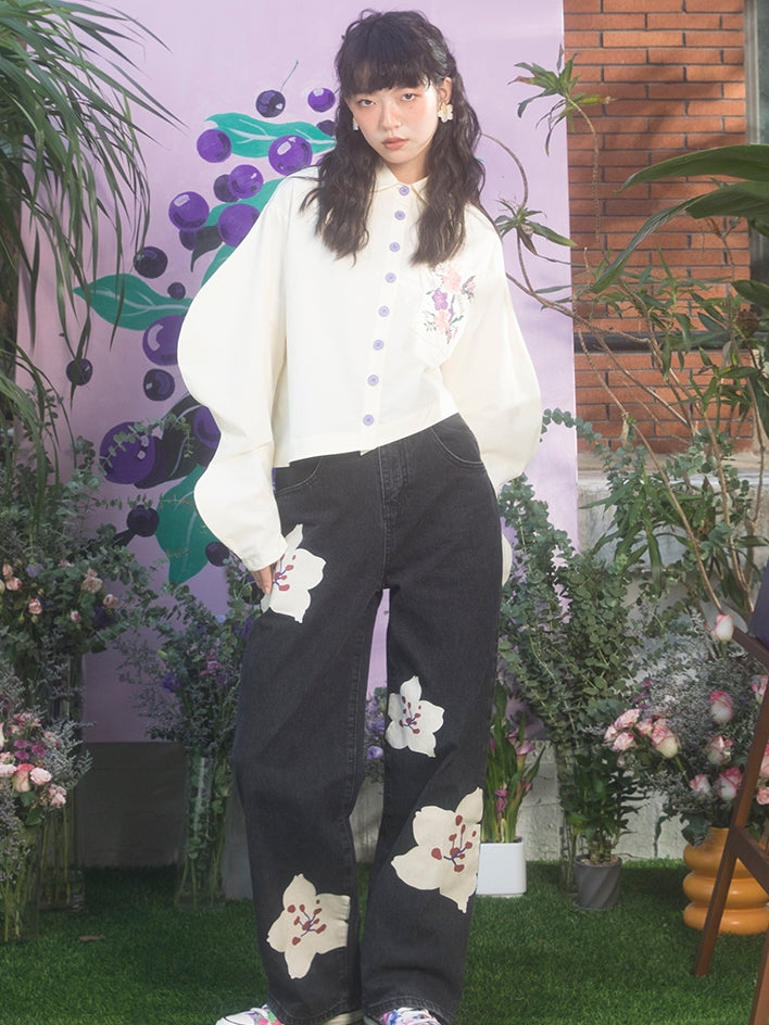 Kirschblüte Stickerei