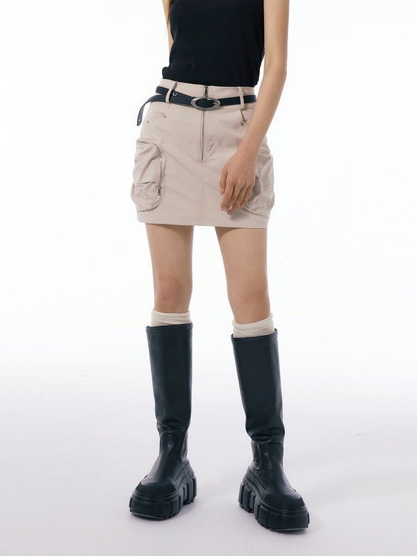 Tooling Pocket A-line Skirt