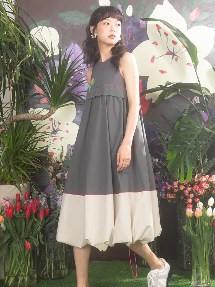 대비 색상 조절 가능한 새싹 원피스