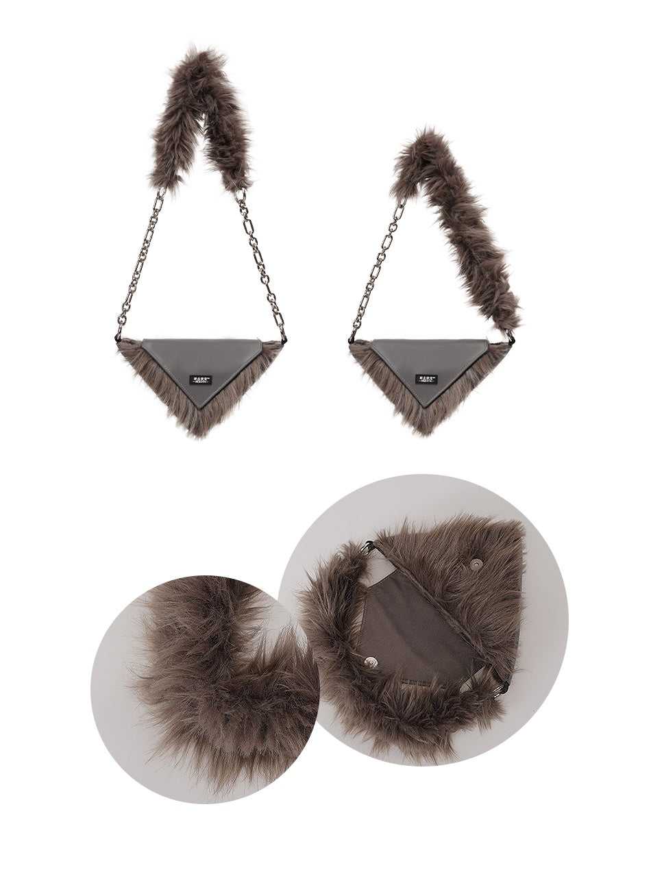 Pelz eine Schulter -Diagonal -Tasche