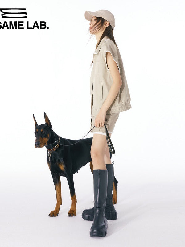 생 가장자리 느슨한 조끼